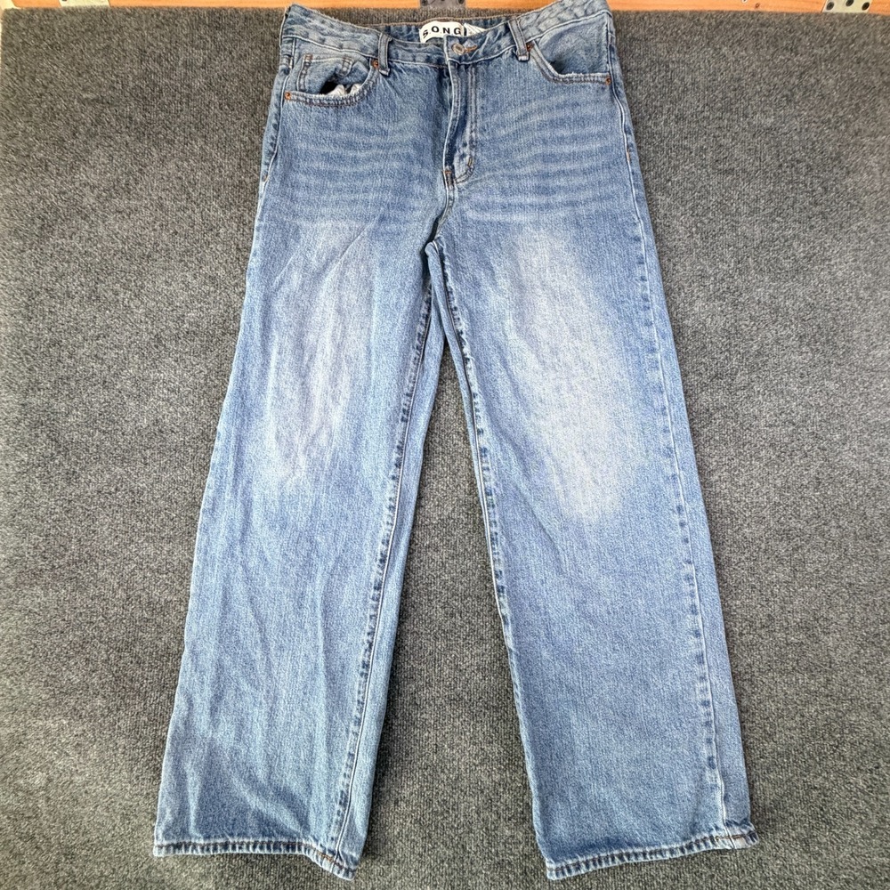 Song Jeans Women 33x30.5 Blue Denim Cotton Medium Wash‎ Mid Rise Straight Leg
